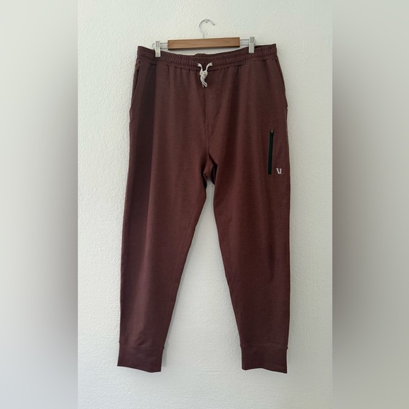 Vuori Sunday Performance Jogger Pants Mens XXL Oxblood Maroon Tapered - Picture 7 of 11